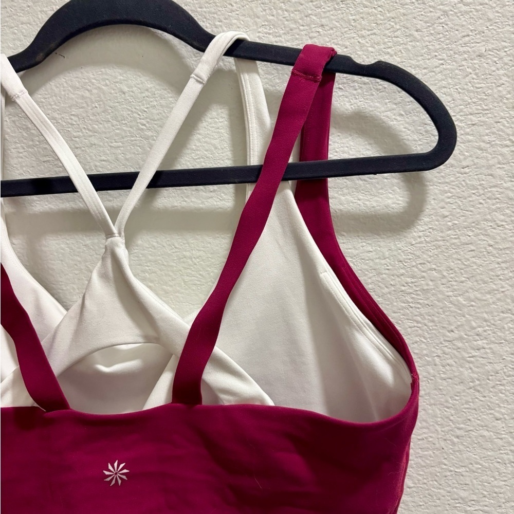 NWOT Athleta Double Up Sports Bra D-DD in Wildberry, size L - Picture 8 of 9